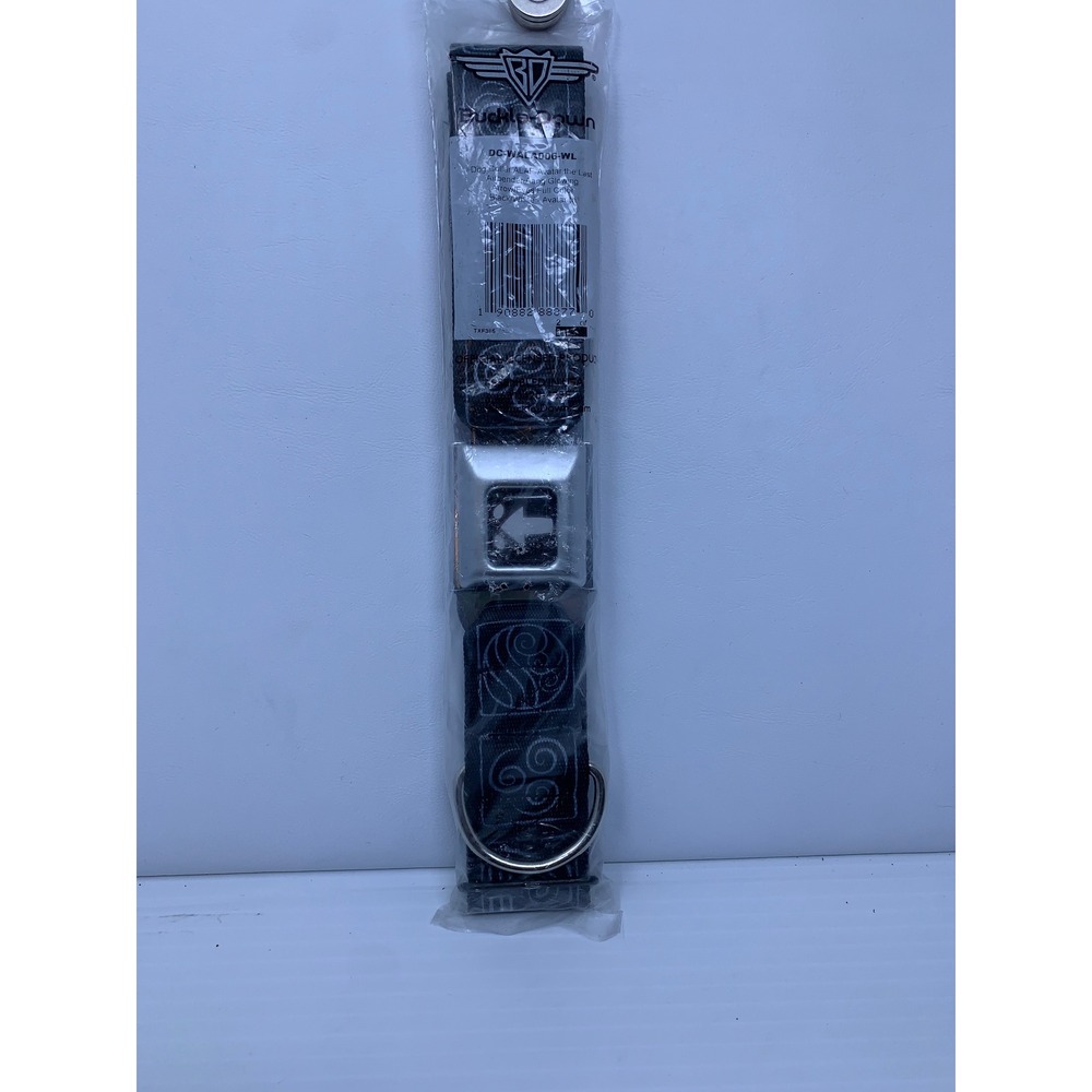 Buckle-Down Large Black Avatar The Last Airbender Seatbelt Dog Collar NWT